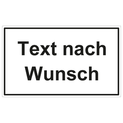 Türhinweisschild mit Text nach Wunsch, Folie, 250 x 150 mm, Einzeletikett