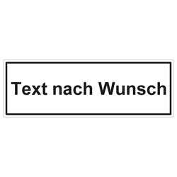 Türhinweisschild mit Text nach Wunsch, Folie, 297 x 100 mm, Einzeletikett