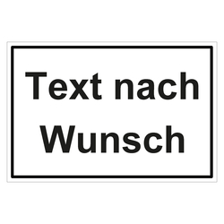 Türhinweisschild mit Text nach Wunsch, Folie, 300 x 200 mm, Einzeletiket