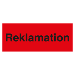 Qualitätsaufkleber Reklamation, Rot, 50 x 20 mm, Rechteckig