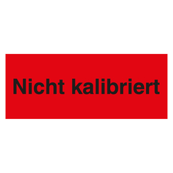 Qualitätsaufkleber Nicht kalibriert, Rot, 50 x 20 mm, Rechteckig