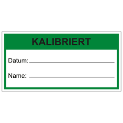 Qualitätsaufkleber Kalibriert, Weiß, 60 x 30 mm, Rechteckig