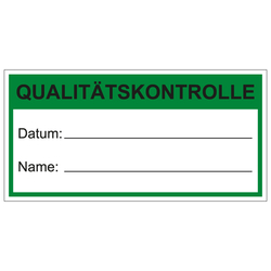 Qualitätsaufkleber Qualitätskontrolle, Weiß, 60 x 30 mm, Rechteckig