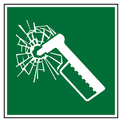 Rettungszeichen Nothammer DIN EN ISO 7010 E025