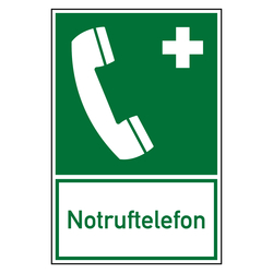 Rettungszeichen Notruftelefon Kombischild