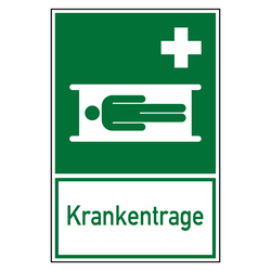 Rettungszeichen Krankentrage Kombischild