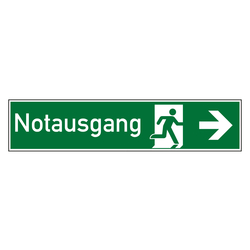 Rettungszeichen Notausgang rechts