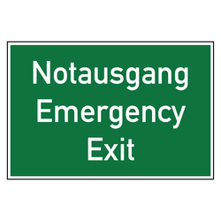 Rettungszeichen Notausgang Emergency Exit