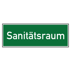 Rettungszeichen Sanitätsraum