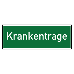 Rettungszeichen Krankentrage