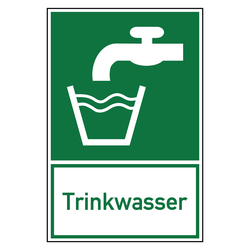 Rettungszeichen Trinkwasser Kombischild