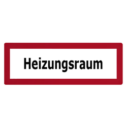 Feuerwehrzeichen Heizungsraum DIN 4066