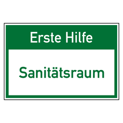 Rettungszeichen Erste Hilfe Sanitätsraum