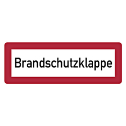 Feuerwehrzeichen Brandschutzklappe DIN 4066