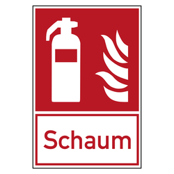 Brandschutzzeichen Feuerlöscher Schaum Kombischild