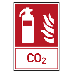 Brandschutzzeichen Feuerlöscher CO2 Kombischild