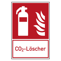 Brandschutzzeichen Feuerlöscher CO2-Löscher Kombischild