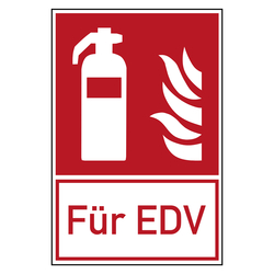 Brandschutzzeichen Feuerlöscher Für EDV Kombischild