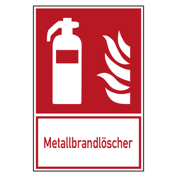 Brandschutzzeichen Feuerlöscher Metallbrandlöscher Kombischild