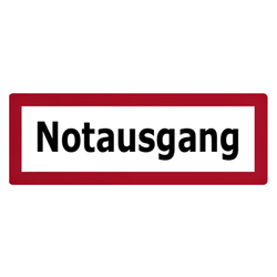 Feuerwehrzeichen Notausgang DIN 4066