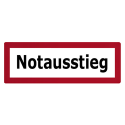 Feuerwehrzeichen Notausstieg DIN 4066