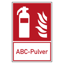 Brandschutzzeichen Feuerlöscher ABC-Pulver Kombischild