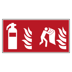 Brandschutzzeichen Feuerlöscher / Feuerlöschdecke