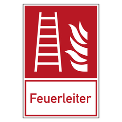 Brandschutzzeichen Feuerleiter Kombischild