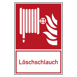 Brandschutzzeichen Löschschlauch Kombischild