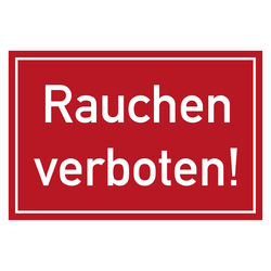 Verbotszeichen Rauchen verboten