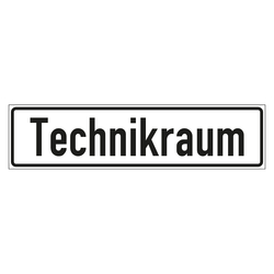 Hinweisschild "Technikraum" in verschiedenen Ausführungen