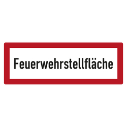 Feuerwehrzeichen Feuerwehrstellfläche DIN 4066