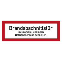 Feuerwehrzeichen Brandabschnittstür DIN 4066