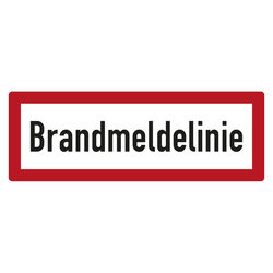 Feuerwehrzeichen Brandmeldelinie DIN 4066