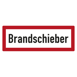 Feuerwehrzeichen Brandschieber DIN 4066