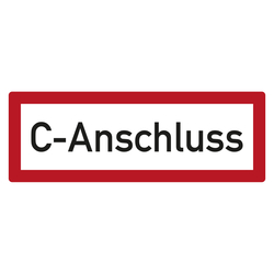 Feuerwehrzeichen C-Anschluss DIN 4066