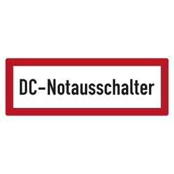 Feuerwehrzeichen DC-Notausschalter DIN 4066