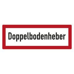 Feuerwehrzeichen Doppelbodenheber DIN 4066