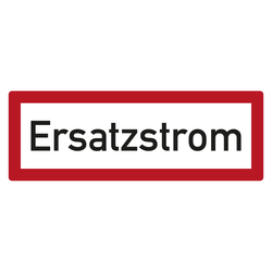 Feuerwehrzeichen Ersatzstrom DIN 4066