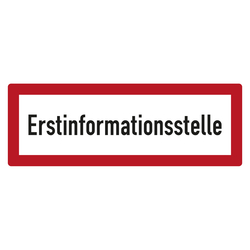 Feuerwehrzeichen Erstinformationsstelle DIN 4066