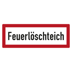 Feuerwehrzeichen Feuerlöschteich DIN 4066