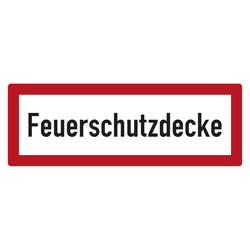 Feuerwehrzeichen Feuerschutzdecke DIN 4066