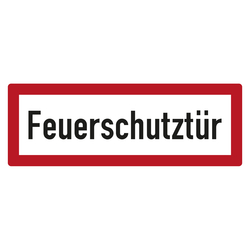 Feuerwehrzeichen Feuerschutztür DIN 4066