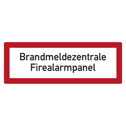 Feuerwehrzeichen Brandmeldezentrale Firealarmpanel DIN 4066