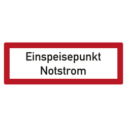 Feuerwehrzeichen Einspeisepunkt Notstrom DIN 4066