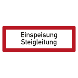 Feuerwehrzeichen Einspeisung Steigleitung DIN 4066