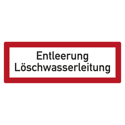 Feuerwehrzeichen Entleerung Löschwasserleitung DIN 4066