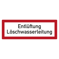 Feuerwehrzeichen Entlüftung Löschwasserleitung DIN 4066