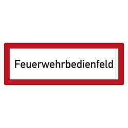 Feuerwehrzeichen Feuerwehrbedienfeld DIN 4066