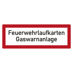 Feuerwehrzeichen Feuerwehrlaufkarten Gaswarnanlage DIN 4066